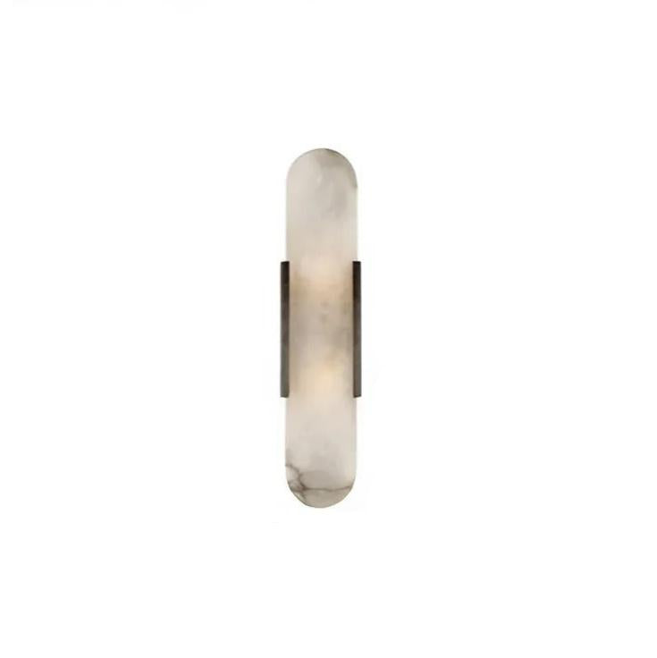 Modern Marble Wall Lamp | Real Stone Sconce | Dimmable LED | Gold or Black