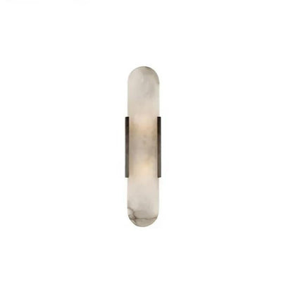 Modern Marble Wall Lamp | Real Stone Sconce | Dimmable LED | Gold or Black