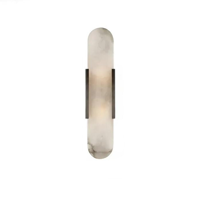 Modern Marble Wall Lamp | Real Stone Sconce | Dimmable LED | Gold or Black