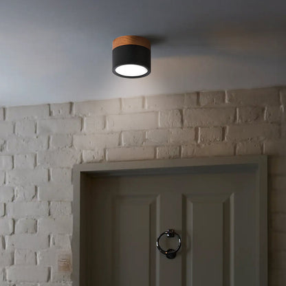 Cylinder Flush Ceiling Light | H2.36–2.75 in | Compact Modern LED Fixture| Sleek Aluminum | Brick by Brick