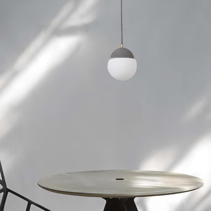 Contemporary Glass Pendant Light | 5.5 x 6.1 in | Modern Ceiling Lighting | Elegant Glass Shade | Brick by Brick