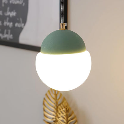 Contemporary Glass Pendant Light | 5.5 x 6.1 in | Modern Ceiling Lighting | Elegant Glass Shade | Brick by Brick