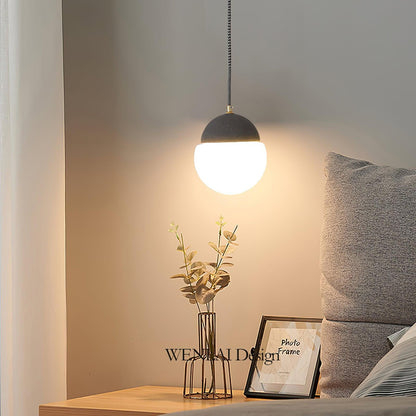 Contemporary Glass Pendant Light | 5.5 x 6.1 in | Modern Ceiling Lighting | Elegant Glass Shade | Brick by Brick