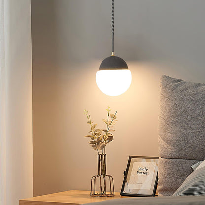 Contemporary Glass Pendant Light | 5.5 x 6.1 in | Modern Ceiling Lighting | Elegant Glass Shade | Brick by Brick