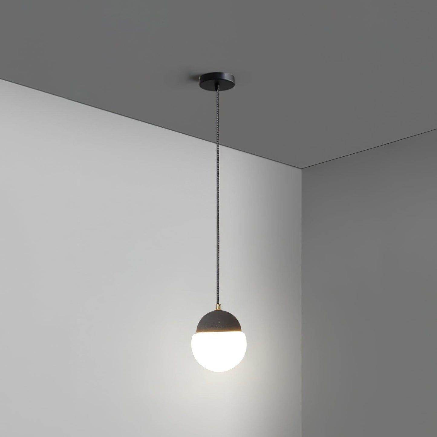 Contemporary Glass Pendant Light | 5.5 x 6.1 in | Modern Ceiling Lighting | Elegant Glass Shade | Brick by Brick