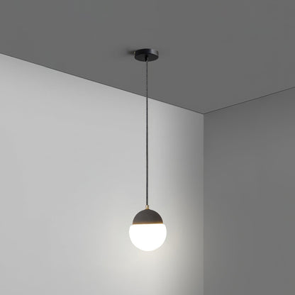 Contemporary Glass Pendant Light | 5.5 x 6.1 in | Modern Ceiling Lighting | Elegant Glass Shade | Brick by Brick