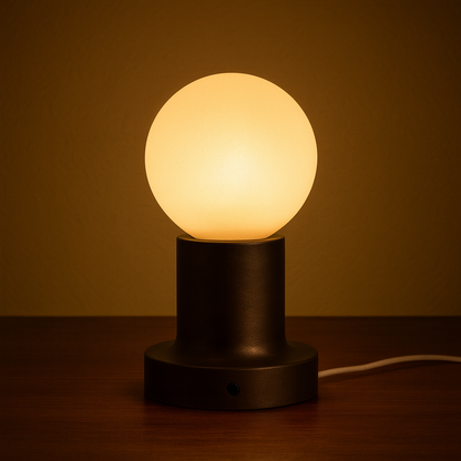 Porta Rechargeable Table Lamp | Cordless Bedside Lamps | Bronze Base & Opal Glass | Touch Dimming | Brick by Brick