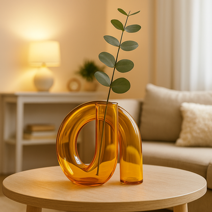 Modern Glass Vase - Borosilicate - Sculptural Loop Design-Home & Garden > Decor > Vases-Brick by Brick London-Brick By Brick London