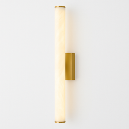 Minimalist Marble Wall Lamp | Long Strip Copper LED Sconce |  Indoor Lighting | Brick by Brick