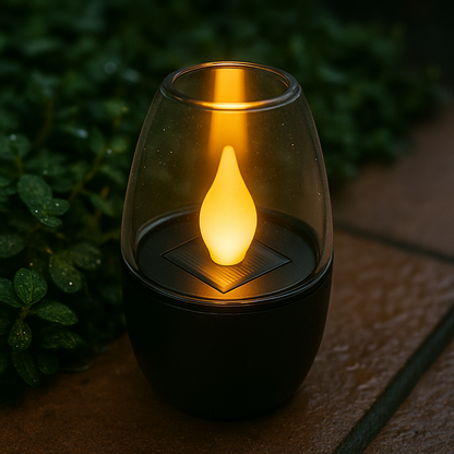 Solar Outdoor Candle Light | Warm White LED | Waterproof IP44 | 6–8h Runtime | No Wiring