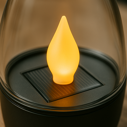 Solar Outdoor Candle Light | Warm White LED | Waterproof IP44 | 6–8h Runtime | No Wiring