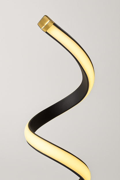 Modern Spiral Table Lamp | Dimmable LED | 15.7" Tall | Energy-Efficient Sculptural Light