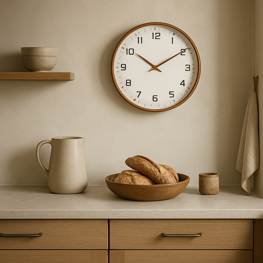 Silent Wooden Wall Clock | 10" or 12" | No-Tick Quartz Movement | Minimalist Nordic Design