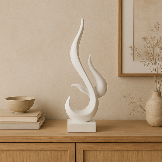 Eternal Ornament Sculpture | Abstract Resin Art | 15.3" Modern Decor