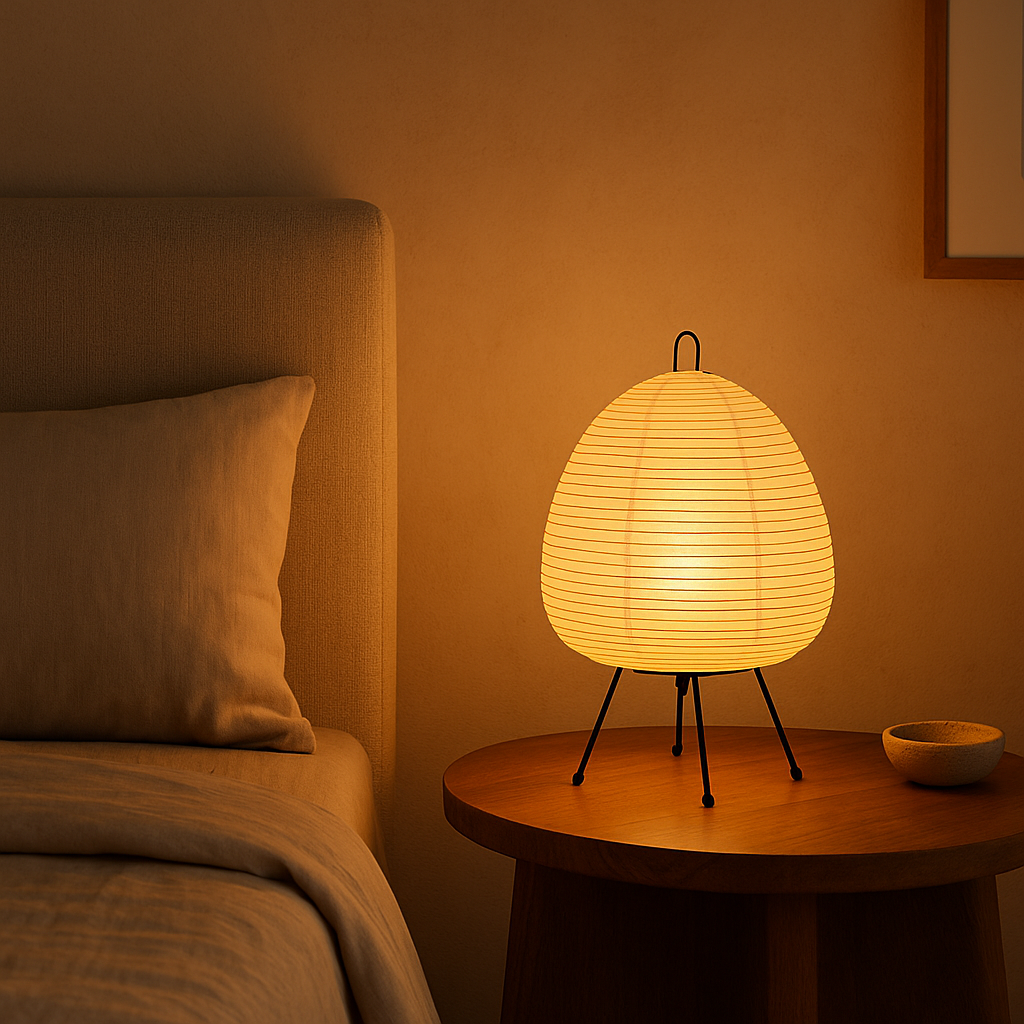 Rice Paper Table Lamp – Wabi-Sabi - Ambient - E27 Compatible-Decorative Table Lamps-Brick by Brick London-Brick By Brick London
