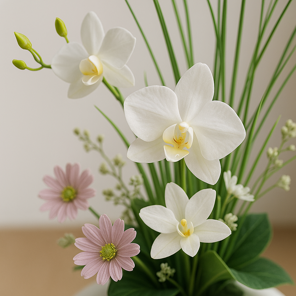 eramic Dove Vase with Faux Orchids | Modern Decorative Centerpiece | 12" Symbolic Design | No Maintenance
