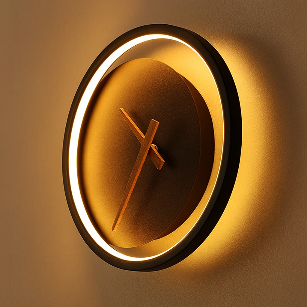 Creative LED Wall Clock | 11.8″ | Silent Movement | Lighting Accent | Brick by Brick