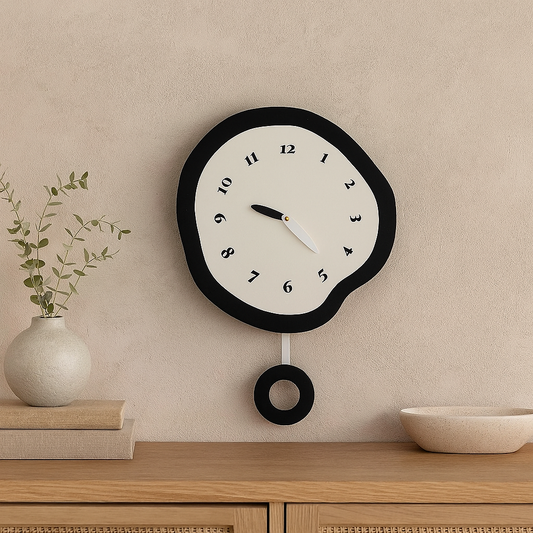 Abstract Acrylic Wall Clock | 11.8–13″ | Silent Digital Modern Décor | Brick by Brick