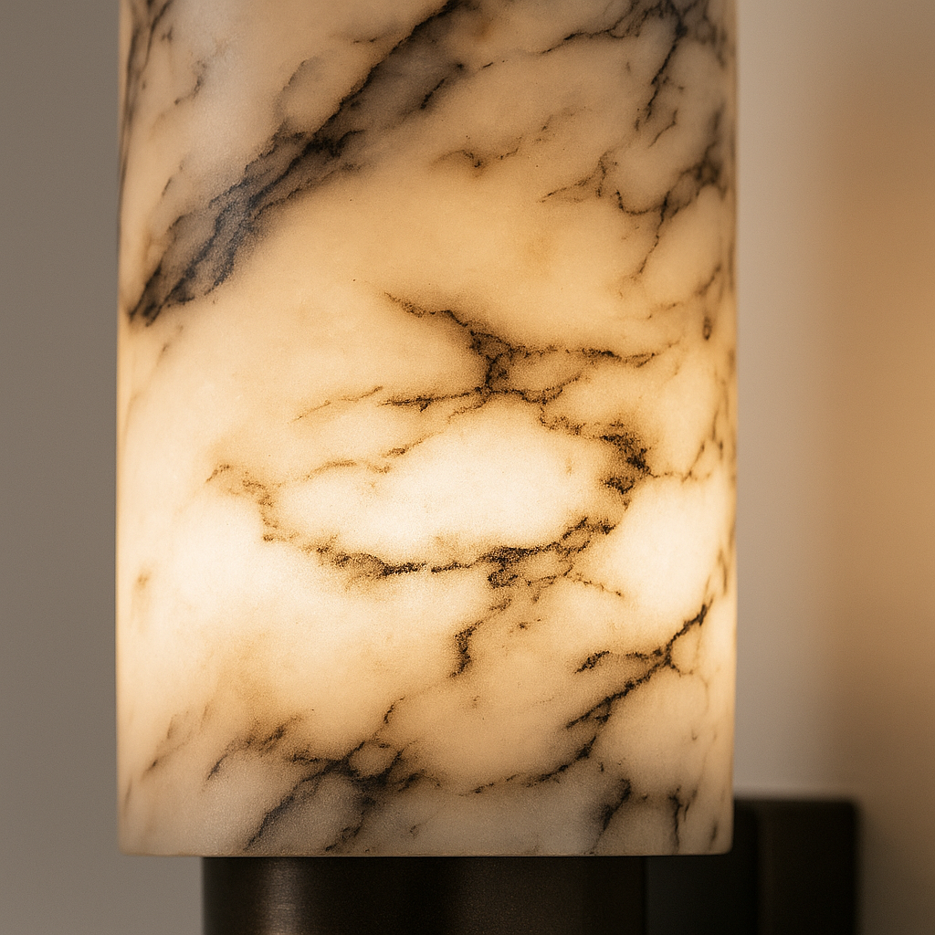 Aura Marble Wall Light | Real Stone LED Sconce | Warm & Cool White | Modern Luxury Lighting