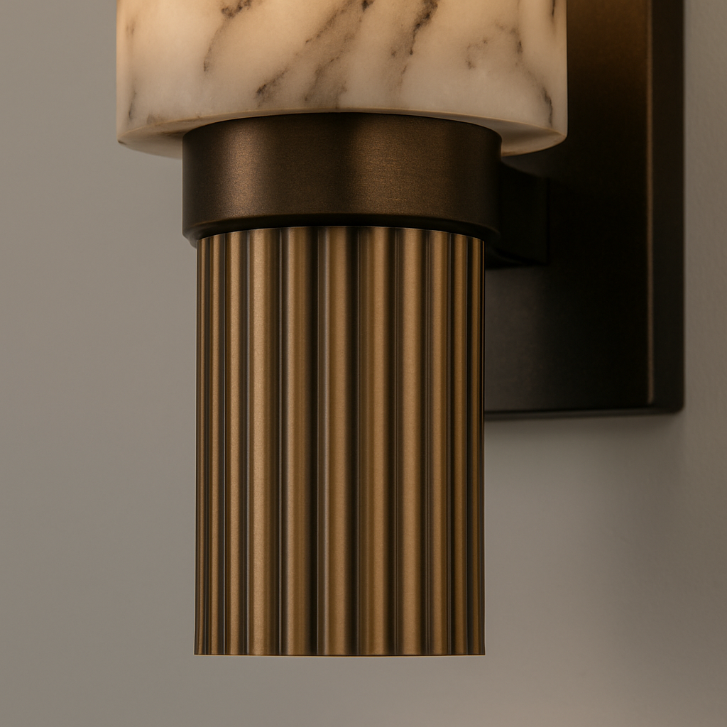 Aura Marble Wall Light | Real Stone LED Sconce | Warm & Cool White | Modern Luxury Lighting