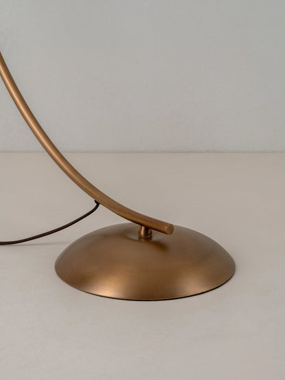 Circo Arc Floor Lamp Aged Brass | Modern & Traditional Lighting | Natural Linen Shade | Brick by Brick London 3