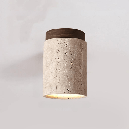 Travertine Pendant Light - Natural Stone - Minimalist Design - E27 Compatible-Home & Garden > Lighting > Lamps-Brick by Brick London-Brown ( Large )-3 color light-Brick By Brick London