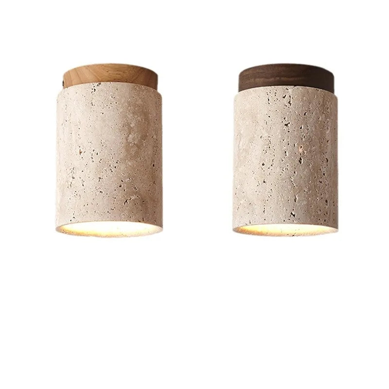 Travertine Pendant Light - Natural Stone - Minimalist Design - E27 Compatible-Home & Garden > Lighting > Lamps-Brick by Brick London-Brick By Brick London