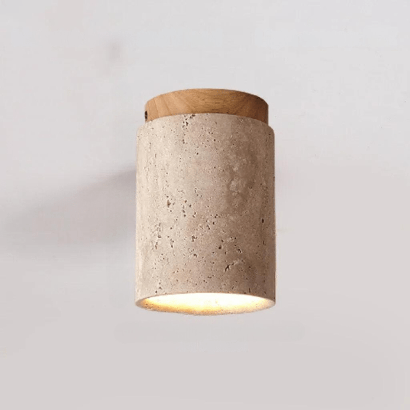Travertine Pendant Light - Natural Stone - Minimalist Design - E27 Compatible-Home & Garden > Lighting > Lamps-Brick by Brick London-Bois ( Large )-3 color light-Brick By Brick London