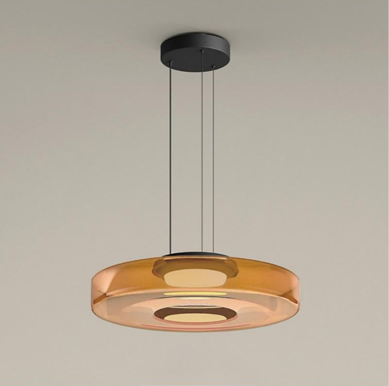 Creative Glass Pendant Lamp | Single layers- Three Layers | Modern Round Design | Warm LED Hanging Light | Brick by Brick