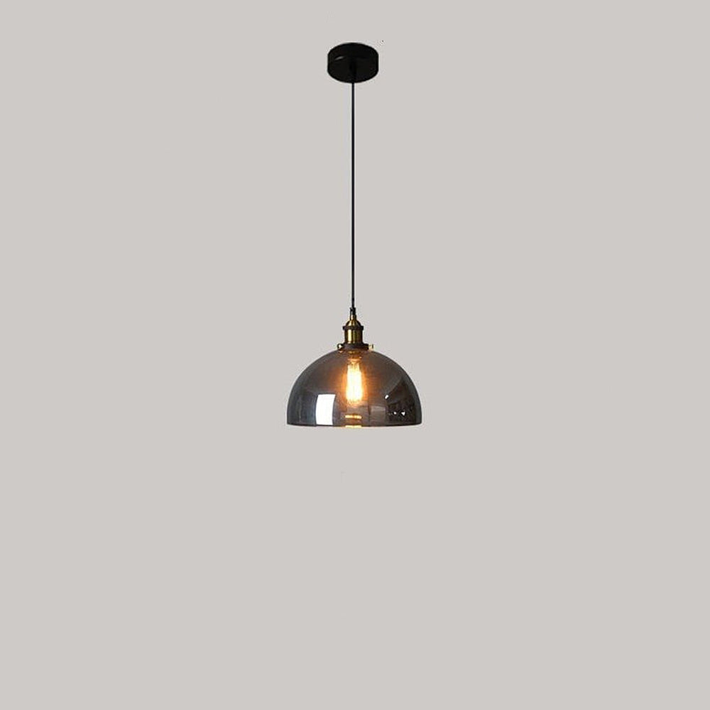 Scandinavian Glass Pendant Light | Clear, Grey & Amber | Elegant Home Accent | Brick by Brick