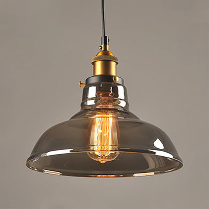 Scandinavian Glass Pendant Light | Clear, Grey & Amber | Elegant Home Accent | Brick by Brick