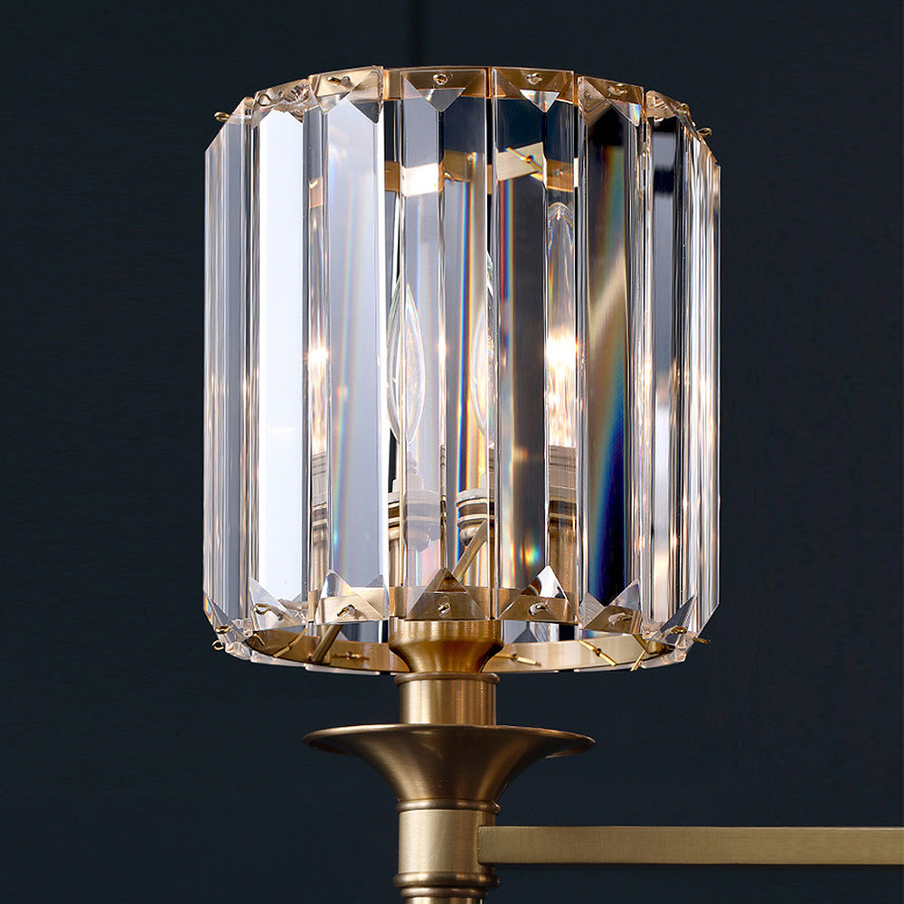 Luxury Crystal Small Wall Light | Brass & Crystal | 5.9″ W × 11.8″ H | Brick by Brick
