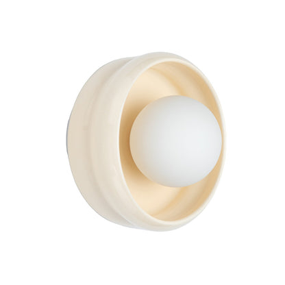 Modern Ceramic Wall Lamp | 5.91in | White Stained Finish | Indoor Lighting | Brick by Brick
