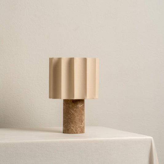 Dalli Table Lamp | Cordless Touch Dimming | Spanish Denari Marble | Portable Bedside Lighting | Brick by Brick London 0