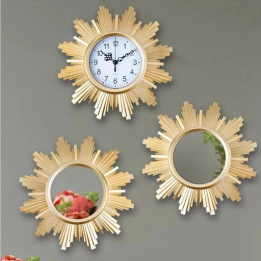 Elegant Vintage Wall Clock Clovian | Timeless Decor | 11.8 Antique Gold | Silent Mechanism | Brick by Brick London 4