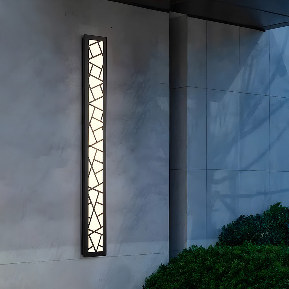 Outdoor Waterproof Wall Light | 15.7–59 x 3.1 in | LED IP65 Long Iron & Acrylic Exterior Fixture | Brick by Brick