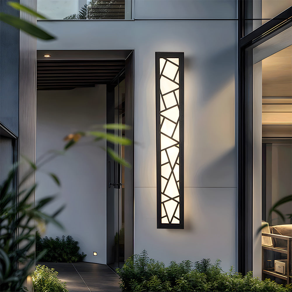 Outdoor Waterproof Wall Light | 15.7–59 x 3.1 in | LED IP65 Long Iron & Acrylic Exterior Fixture | Brick by Brick