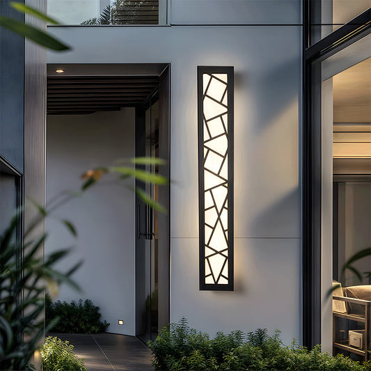 Outdoor Waterproof Wall Light | 15.7–59 x 3.1 in | LED IP65 Long Iron & Acrylic Exterior Fixture | Brick by Brick