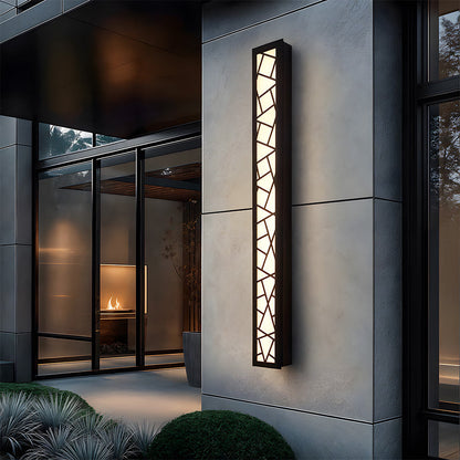 Outdoor Waterproof Wall Light | 15.7–59 x 3.1 in | LED IP65 Long Iron & Acrylic Exterior Fixture | Brick by Brick