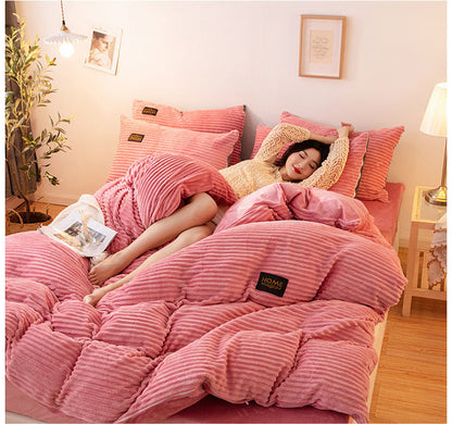 Soft Duvet Bed Sheet | Cozy Winter Bedding | Breathable Polyester Quilt Protector | Brick by Brick