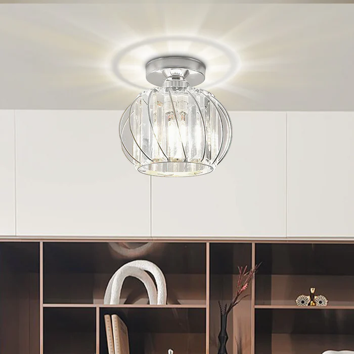 Nordic Glass Pendant Light | 6.3 in | Globular Shade | Modern Minimalist Lighting | Elegant Home Accent | Brick by Brick