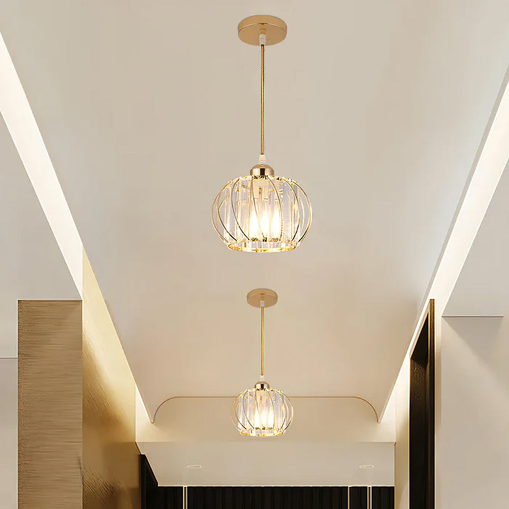 Nordic Glass Pendant Light | 6.3 in | Globular Shade | Modern Minimalist Lighting | Elegant Home Accent | Brick by Brick