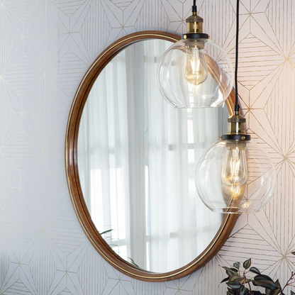 Scandinavian Glass Pendant Light | Clear, Grey & Amber | Elegant Home Accent | Brick by Brick