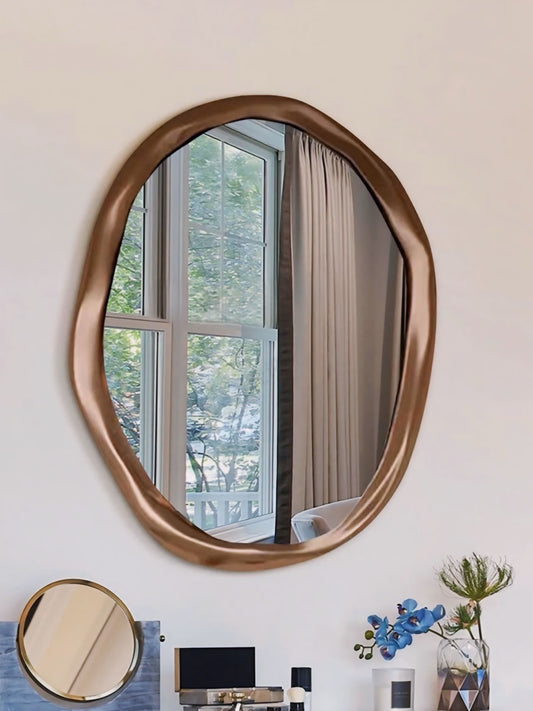 Fronchi Round Mirror | Contemporary Bathroom & Wall Decor | 24 Handcrafted Bronze Frame | Brick by Brick London 1