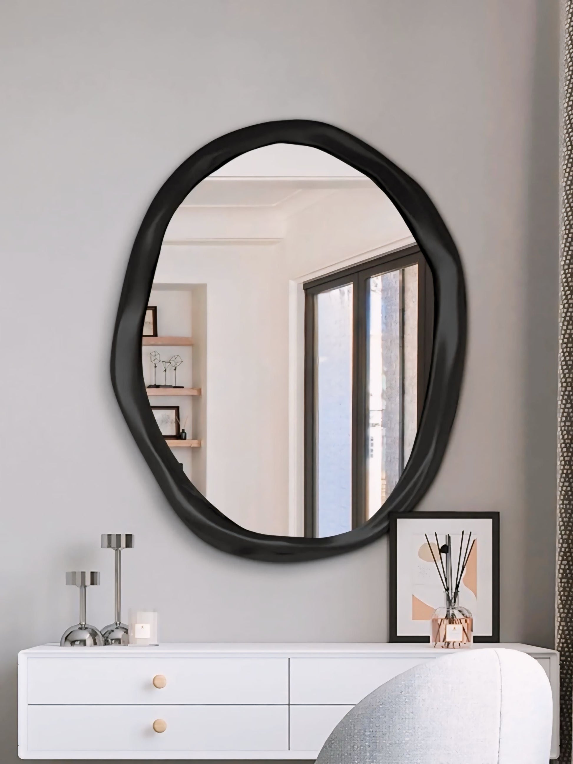 Fronchi Round Mirror | Contemporary Bathroom & Wall Decor | 24 Handcrafted Bronze Frame | Brick by Brick London 2