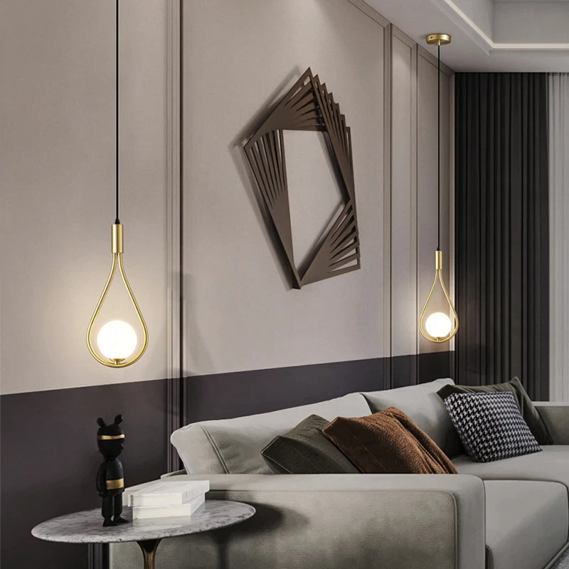 Modern Nordic Pendant Light | 14.1 x 6.2 in | Adjustable LED Hanging Lamp | Brick by Brick