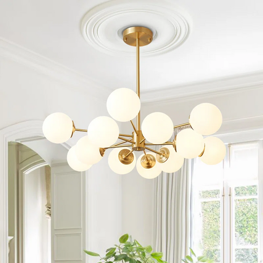 Gold Brass Chandelier Light | Modern Chandelier for Bedroom | Elegant Design with Crystals | Brick by Brick London

Luxury Gold Chandelier | Elegant Brass Lighting for Bedroom | Intricate Design | E27 Bulb Base | Brick by Brick London 1