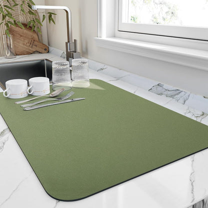 HotLive Dish Drying Mat | 19.7"x23.6", 23.6"x35.4" | Non-Slip Rubber Backed | Heat Resistant & Absorbent | Brick by Brick