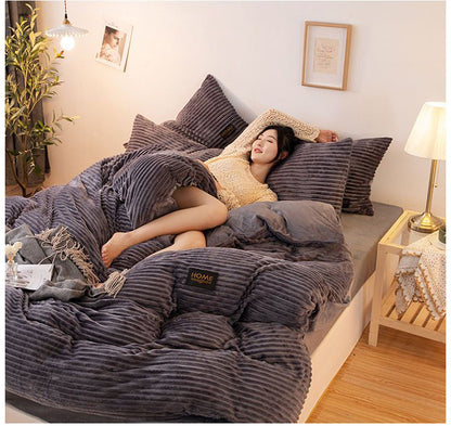Soft Duvet Bed Sheet | Cozy Winter Bedding | Breathable Polyester Quilt Protector | Brick by Brick