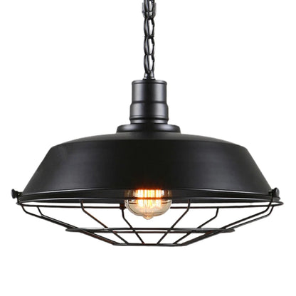 Loft Vintage Pendant Lamp | 11.02 x 10.23 in | Industrial Ceiling Light | Iron Hanging Fixture | Black or Rusty | Brick by Brick